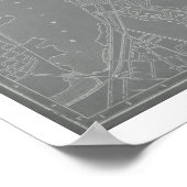 Schets van Boston City Map Poster (Hoek)