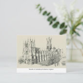 Schets van Canterbury Cathedral, Engeland Briefkaart (Staand voorkant)