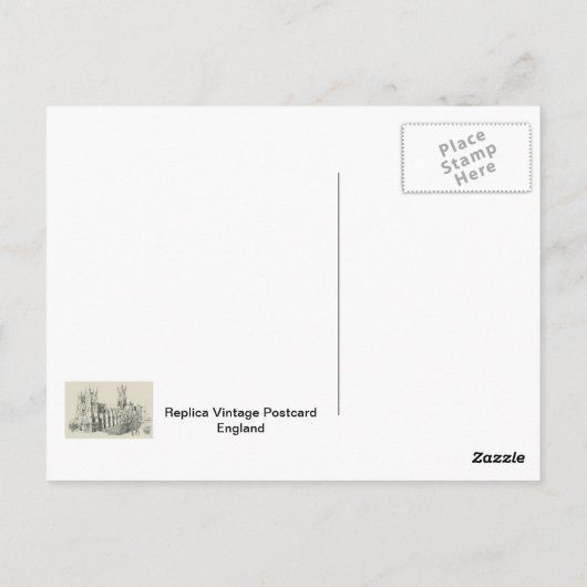 Schets van Canterbury Cathedral, Engeland Briefkaart (Achterkant)
