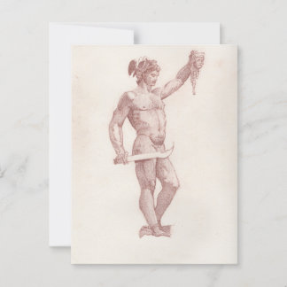 Schets van Cellini's Perseus met Hoofd van Medusa Briefkaart