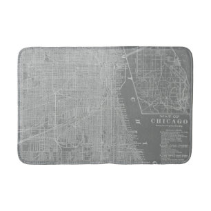 Schets van Chicago City Map Badmat