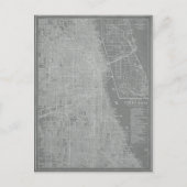 Schets van Chicago City Map Briefkaart (Voorkant)