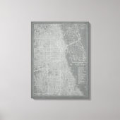 Schets van Chicago City Map Canvas Afdruk (Voorkant)