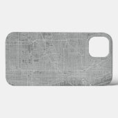 Schets van Chicago City Map Case-Mate iPhone Case (Achterkant (horizontaal))