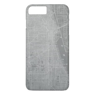 Schets van Chicago City Map Case-Mate iPhone Case