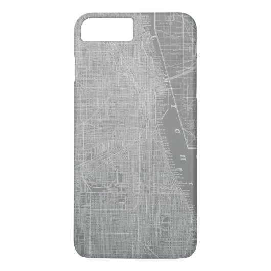 Schets van Chicago City Map Case-Mate iPhone Case (Achterkant)