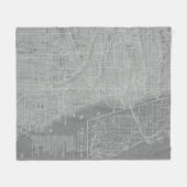 Schets van Chicago City Map Fleece Deken (Voorkant (Horizontaal))