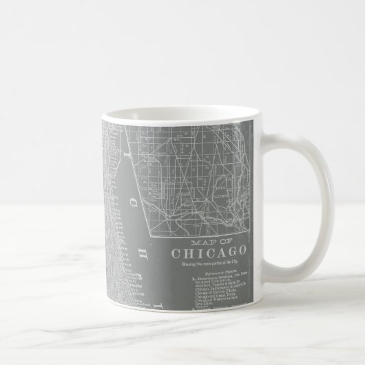 Schets van Chicago City Map Koffiemok (Rechts)