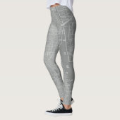 Schets van Chicago City Map Leggings (Links)