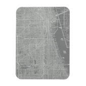 Schets van Chicago City Map Magneet (Verticaal)