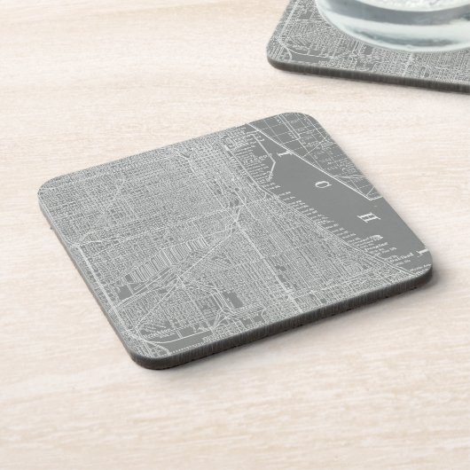 Schets van Chicago City Map Onderzetter (Linkerzijde)