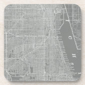 Schets van Chicago City Map Onderzetter (Voorkant)