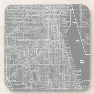 Schets van Chicago City Map Onderzetter