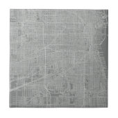 Schets van Chicago City Map Tegeltje (Voorkant)