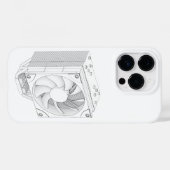Schets van computer processor koeler Case-Mate iPhone case (Achterkant (horizontaal))