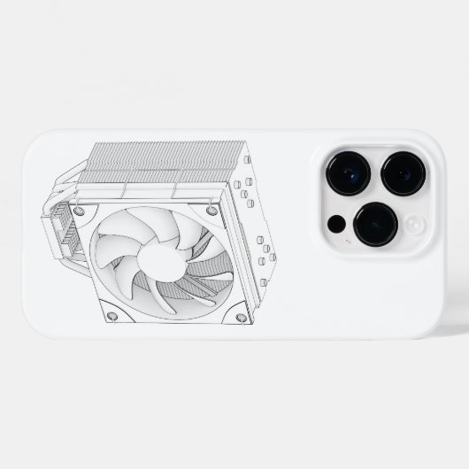 Schets van computer processor koeler Case-Mate iPhone case (Achterkant (horizontaal))