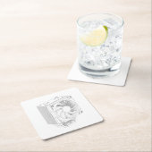 Schets van computer processor koeler kartonnen onderzetters (Insitu)