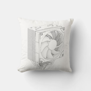 Schets van computer processor koeler kussen