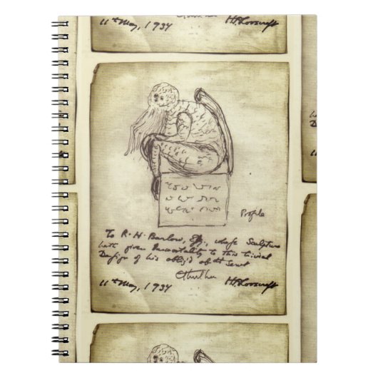 Schets van Cthulhu door Lovecraft Notitieboek (Voorkant)