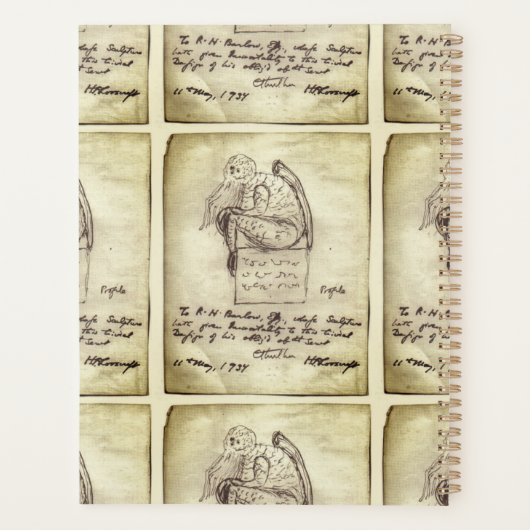 Schets van Cthulhu door Lovecraft Planner (Achterkant)