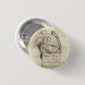Schets van Cthulhu door Lovecraft Ronde Button 3,2 Cm (Voorkant /achterkant)