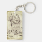 Schets van Cthulhu door Lovecraft Sleutelhanger (achterkant)