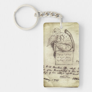 Schets van Cthulhu door Lovecraft Sleutelhanger