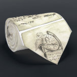Schets van Cthulhu door Lovecraft-Stropdas Stropdas<br><div class="desc">Een schets van een beeldje met Cthulhu,  getekend door zijn maker H. P. Lovecraft.</div>
