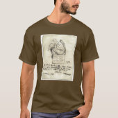 Schets van Cthulhu door Lovecraft T-shirt (Voorkant)