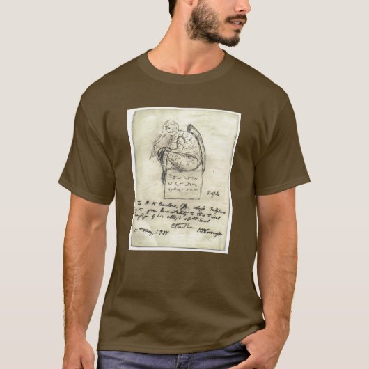 Schets van Cthulhu door Lovecraft T-shirt (Voorkant)