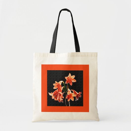 Schets van Daylilies - Mandarijns oranje en Rust Tote Bag (Voorkant)