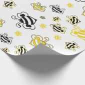 schets van de achtergrond van het bijenpatroon cadeaupapier (Hoek)