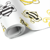 schets van de achtergrond van het bijenpatroon cadeaupapier (Rol Hoek)