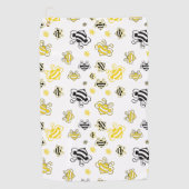 schets van de achtergrond van het bijenpatroon golfhanddoek (Voorkant)