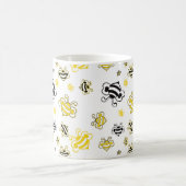 schets van de achtergrond van het bijenpatroon koffiemok (Center)