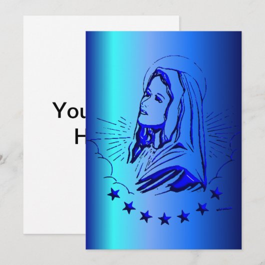 Schets van de "Blessed Mary" in Blue (Voorkant / Achterkant)