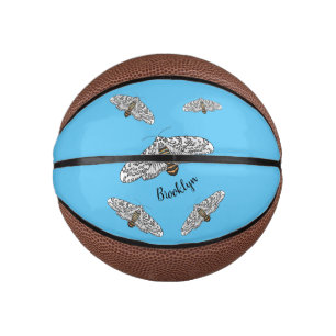 Schets van de cartoon van de reuzenluipaard basketbal