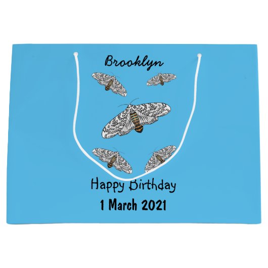 Schets van de cartoon van de reuzenluipaard groot cadeauzakje (Voorkant)