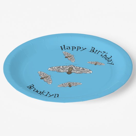 Schets van de cartoon van de reuzenluipaard papieren bordje (Gekanteld)