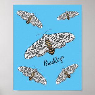 Schets van de cartoon van de reuzenluipaard poster