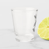 Schets van de cartoon van de reuzenluipaard shot glas (Links)