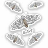 Schets van de cartoon van de reuzenluipaard sticker (Voorkant)