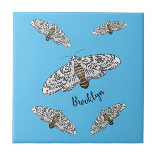 Schets van de cartoon van de reuzenluipaard tegeltje