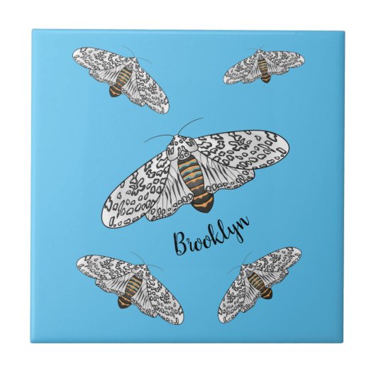 Schets van de cartoon van de reuzenluipaard tegeltje (Voorkant)