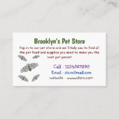 Schets van de cartoon van de reuzenluipaard visitekaartje (Voorkant)