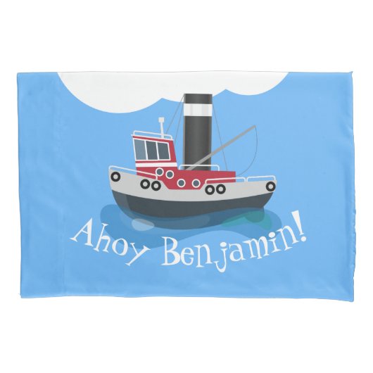 Schets van de cartoon van de rode trawlvisserij kussensloop (Voorkant)