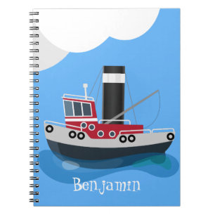 Schets van de cartoon van de rode trawlvisserij notitieboek