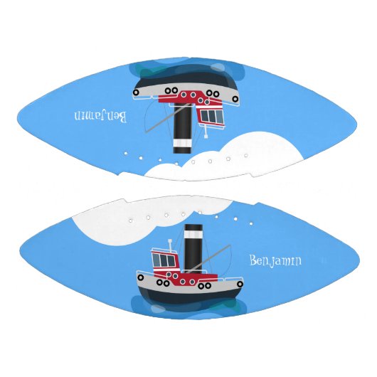 Schets van de cartoon van de trawlvisserij met de  american football (Panelen)