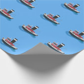 Schets van de cartoon van de trawlvisserij met de  cadeaupapier (Hoek)