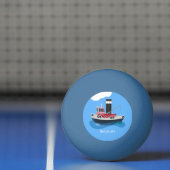 Schets van de cartoon van de trawlvisserij met de  pingpongbal (Net)